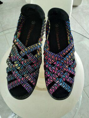 Bernie Mev colorful woven shoes